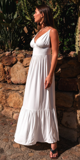 Martina Long Dress White