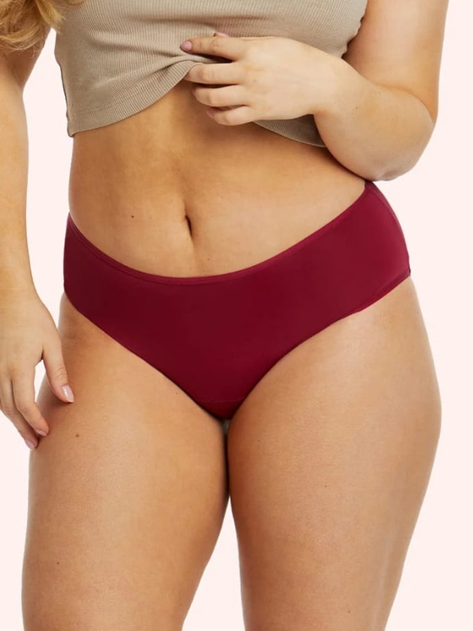 Period Midi Brief Dark Cherry