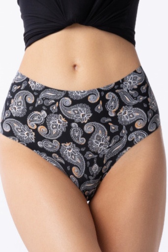 Seamless Wonder Black Paisley Tanga